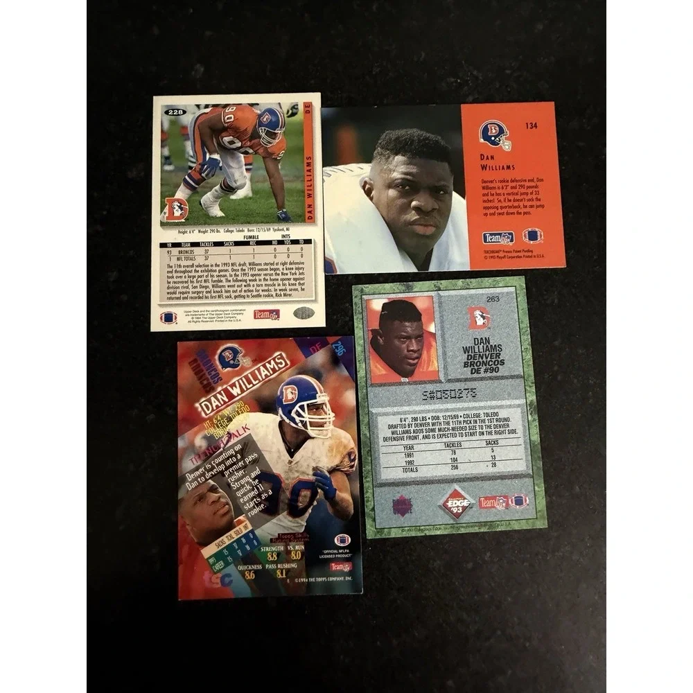 Dan Williams Auto Lot (24) Denver‎ Broncos Signed Cards 1993 Rookie Era